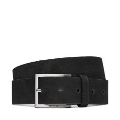 Pasek Męski HUGO. Czarne paski Hugo, bez wzorów. Za 229.99 zł.
