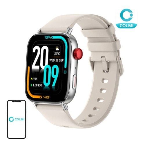Smartwatch Colmi C8 Max (Srebrny). Szare smartbandy Colmi, bez wzorów. Za 79.00 zł.