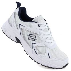 Buty sportowe męskie sneakersy Lotto białe KITAURA. Białe buty sportowe casual Lotto, bez wzorów, z tkaniny, bez zapięcia. Za 179.00 zł.