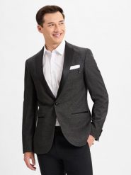 Finshley & Harding London Kurtka Mężczyźni Slim Fit Sztuczne włókno czarny, 48. Czarne kurtki Finshley & Harding London, m, bez wzorów, z satyny, bez kaptura. Za 599.95 zł.