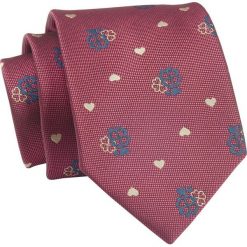 Krawat Czerwony w Serduszka, Koniczynkę, 7 cm, Elegancki, Klasyczny, Męski -ALTIES. Czerwone krawaty i muchy Alties, bez wzorów, z tkaniny. Za 49.00 zł.