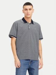 Jack & Jones Polo Blualves 12274681 Granatowy Regular Fit. Niebieskie koszulki polo Jack & Jones, m, bez wzorów, z bawełny, bez kołnierzyka, bez ramiączek. Za 99.99 zł.