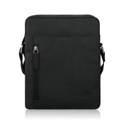 Saszetka męska skórzana na ramię czarna listonoszka vintage Paolo Peruzzi T-119-HBL. Czarne torby na ramię bez wzorów, z bawełny, na ramię, małe, bez dodatków. Za 159.00 zł.