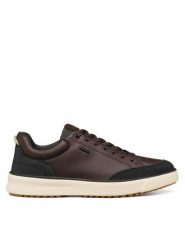 Geox Sneakersy U Cenisio B Abx U66AJB 0BCEK C6222 Brązowy ciemny. Brązowe buty sportowe casual Geox, bez wzorów, ze skóry, bez zapięcia. Za 639.99 zł.