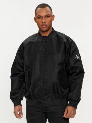 Calvin Klein Jeans Kurtka bomber J30J325110 Czarny Relaxed Fit. Czarne kurtki Calvin Klein Jeans, m, bez wzorów, z jeansu, bez kaptura. Za 509.99 zł.