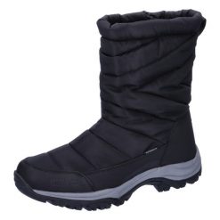 Buty zimowe męskie CMP Notak WP. Czarne buty turystyczne CMP, na zimę, bez wzorów, z futra, bez zapięcia, trekkingowe, primaloft. Za 599.99 zł.