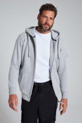 Męska Rozpinana bluza z kapturem dzianina dresowa do 8XL. Szare bluzy z kapturem JAY-PI, l, bez wzorów, z bawełny, z kapturem. Za 349.99 zł.