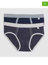 COTONELLA Slipy (2 pary) w kolorze granatowo-szarym rozmiar: M. Niebieskie slipki COTONELLA, m, bez wzorów. Za 47.94 zł.