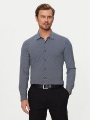 Boss Koszula Roan 50522091 Czarny Slim Fit. Czarne koszule Boss, m, bez wzorów, z syntetyku, bez kołnierzyka, bez ramiączek. Za 409.99 zł.