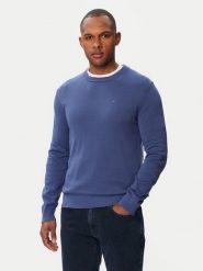 Tommy Jeans Sweter Essential DM0DM22853 Niebieski Slim Fit. Niebieskie swetry rozpinane Tommy Jeans, m, bez wzorów, z bawełny, bez kołnierzyka, bez ramiączek. Za 369.99 zł.