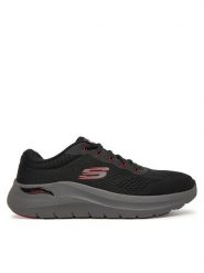 Skechers Sneakersy Arch Fit 2.0- 232700/BKRD Czarny. Czarne buty sportowe casual Skechers, bez wzorów, z materiału, bez zapięcia. Za 289.99 zł.