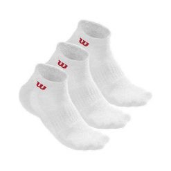Skarpety sportowe męskie Wilson Men's Quarter Socks 3P. Białe skarpetki sportowe Wilson, bez wzorów. Za 55.99 zł.