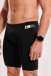 Spodenki treningowe do kolan Zerod Anthracite. Czarne krótkie spodenki sportowe ZEROD, l, bez wzorów, z elastanu. Za 215.00 zł.