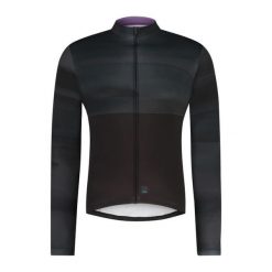 VERTEX Long Sleeves Jersey Printed, Black/ Gray Line. Czarne bluzy Shimano, bez wzorów, z jersey, bez kaptura. Za 489.90 zł.