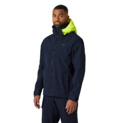 Kurtka wodoodporna Helly Hansen HP Storm Racing. Niebieskie kurtki przeciwdeszczowe Helly Hansen, bez wzorów, bez kaptura. W wyprzedaży za 1,113.50 zł.