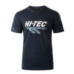 Koszulka męska Hi-Tec Retro - granatowa, Rozmiar M. T-shirty Hi-tec, m, bez wzorów, z bawełny, bez kołnierzyka, bez ramiączek. W wyprzedaży za 41.99 zł.