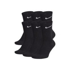 Skarpety Nike Dri-FIT 6 par czarne. Czarne skarpetki sportowe Nike, bez wzorów. Za 86.99 zł.