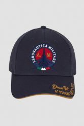AERONAUTICA MILITARE Granatowa męska czapka z daszkiem. Niebieskie czapki z daszkiem Aeronautica Militare, bez wzorów. W wyprzedaży za 253.99 zł.
