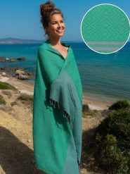 Hammam Chusta hammam w kolorze zielonym - 180 x 100 cm rozmiar: onesize. Zielone szaliki Hammam, bez wzorów, z bawełny. Za 69.99 zł.