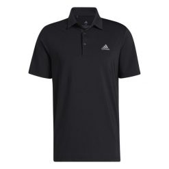 Ultimate365 Solid Left Chest Polo Shirt. Czarne koszulki polo sportowe Adidas, m, bez wzorów, bez kołnierzyka, bez ramiączek, na golfa. W wyprzedaży za 190.00 zł.