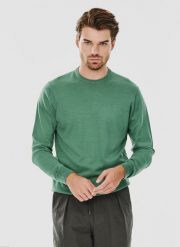 PAKO LORENTE – Zielony męski sweter. Zielone swetry nierozpinane Pako Lorente, na jesień, m, bez wzorów, z poliamidu, bez kołnierzyka, bez ramiączek. Za 99.99 zł.