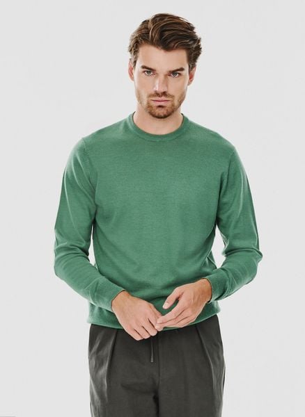 PAKO LORENTE – Zielony męski sweter. Zielone swetry nierozpinane Pako Lorente, na jesień, m, bez wzorów, z poliamidu, bez kołnierzyka, bez ramiączek. Za 99.99 zł.