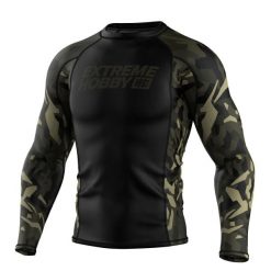 Koszulka sportowa męska Rashguard do MMA EXTREME HOBBY JUNGLE PANTHER. Zielone bielizna termoaktywna EXTREME HOBBY, m, bez wzorów, z bawełny, bez ramiączek, na fitness i siłownię. Za 209.00 zł.