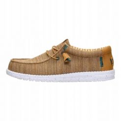 HeyDude Męskie Mokasyny Wally Stretch Sox. Białe mokasyny Hey dude, bez wzorów, z materiału, bez obcasa, bez zapięcia. Za 259.00 zł.