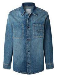 Pepe Jeans Koszula dżinsowa w kolorze niebieskim rozmiar: XXL. Niebieskie koszule Pepe Jeans, xxl, bez wzorów, z bawełny, bez kołnierzyka, bez ramiączek. Za 215.21 zł.