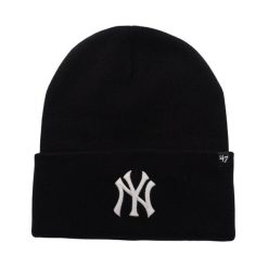 Czapka unisex New York Yankees B-HYMKR17ACE-BKA. Czarne czapki zimowe 47 Brand, bez wzorów. Za 96.99 zł.