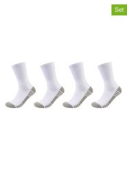 Skechers Skarpety (4 pary) w kolorze białym do tenisa rozmiar: 43-46. Białe skarpety Skechers, bez wzorów, z materiału. Za 48.39 zł.