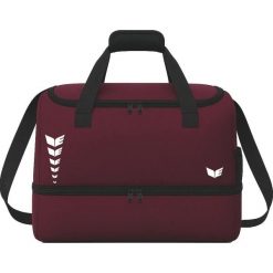 Torba sportowa z dnem do transportu Erima Intro Line. Czerwone torby na ramię Erima, bez wzorów, z materiału, na ramię, małe, bez dodatków. Za 142.00 zł.