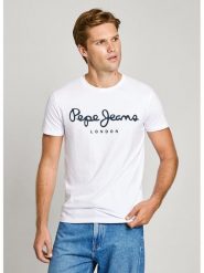Pepe Jeans Koszulka w kolorze białym rozmiar: L. Białe bezrękawniki Pepe Jeans, l, bez wzorów, z jeansu, bez kołnierzyka, bez ramiączek. Za 110.45 zł.