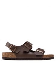 Birkenstock Sandały Milano 034701 Brązowy. Brązowe sandały Birkenstock, ze skóry, bez zapięcia. Za 289.99 zł.