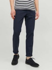 Jack & Jones Spodnie chino "Marco" w kolorze granatowym rozmiar: W36/L32. Niebieskie eleganckie spodnie Jack & Jones, na co dzień, l, z bawełny. Za 151.45 zł.