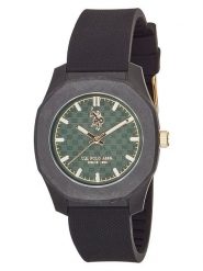 U.S. Polo Assn. Zegarek kwarcowy w kolorze czarno-zielonym rozmiar: onesize. Czarne, analogowe zegarki U.S. Polo Assn. Za 173.99 zł.