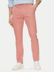 Tommy Hilfiger Chinosy Bleecker MW0MW26619 Różowy Slim Fit. Czerwone eleganckie spodnie Tommy Hilfiger, m, z bawełny. Za 149.99 zł.