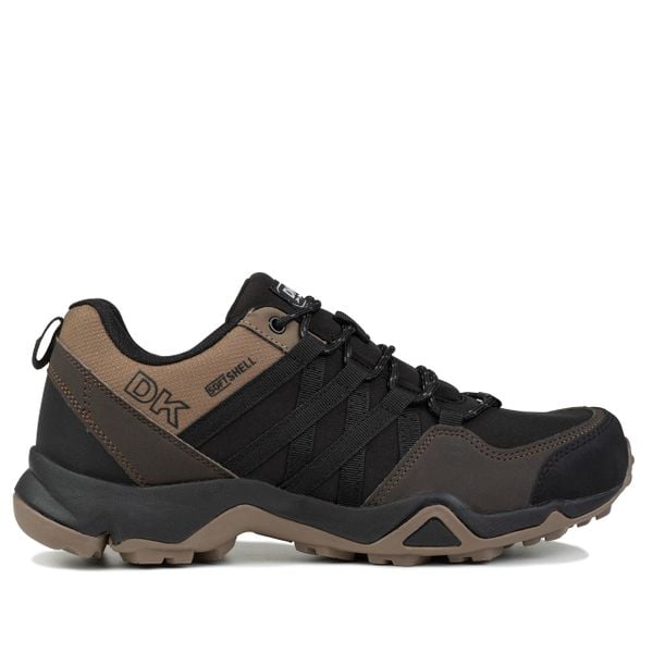 Buty męskie sportowe trekingowe DK SWAT. Brązowe buty sportowe casual DK, bez wzorów, bez zapięcia. W wyprzedaży za 159.00 zł.