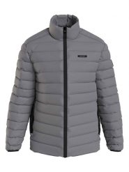 Calvin Klein Kurtka pikowana w kolorze szarym rozmiar: L. Szare kurtki CALVIN KLEIN, l, z aplikacjami, z materiału, bez kaptura. Za 283.08 zł.