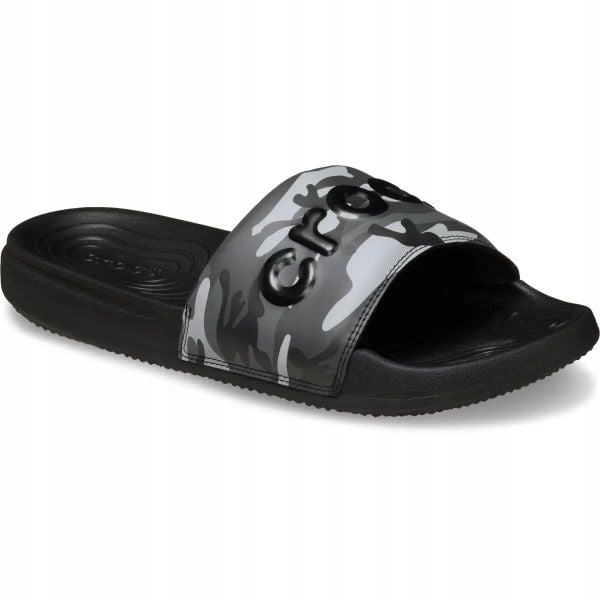 Klapki Dla Dorosłych Crocs All Day Camouflage Slide. Czarne klapki Crocs, z materiału. Za 129.99 zł.