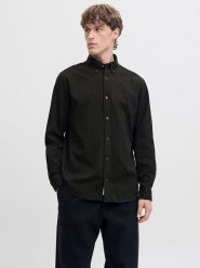 Jack & Jones Koszula - Regular fit - w kolorze ciemnozielonym rozmiar: XL. Zielone koszule Jack & Jones, xl, bez wzorów, z bawełny, bez kołnierzyka, bez ramiączek. Za 104.99 zł.