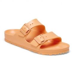 Klapki męskie Birkenstock Arizona Eva. Brązowe klapki Birkenstock, z materiału. Za 348.00 zł.