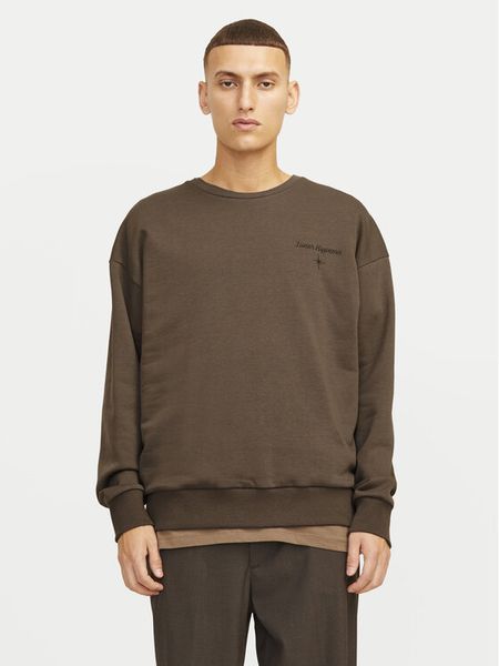 Jack & Jones Bluza Mystic 12257735 Khaki Relaxed Fit. Brązowe bluzy Jack & Jones, m, bez wzorów, z bawełny, bez kaptura. Za 99.99 zł.