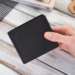 Męski Skórzany Portfel Brødrene G-27 Hunter Czarny. Czarne portfele Brødrene, bez wzorów, ze skóry. Za 59.00 zł.
