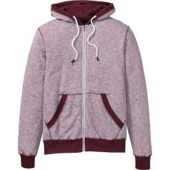 Bluza rozpinana z kapturem melanżowa bonprix czerwony klonowy melanż. Bluzy marki bonprix. Za 99.99 zł.
