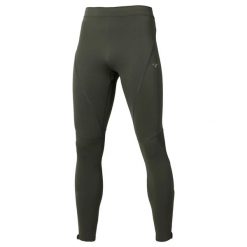 Legginsy Mizuno Active Warmalite. Zielone legginsy długie sportowe Mizuno, m, bez wzorów, z materiału, do biegania. Za 302.00 zł.