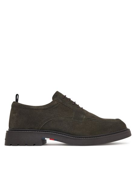 Tommy Hilfiger Półbuty Corporate Casual Sde Deck Shoe FM0FM05980 Zielony. Zielone eleganckie półbuty Tommy Hilfiger, bez wzorów, ze skóry, bez obcasa, bez zapięcia. Za 649.99 zł.