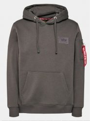 Alpha Industries Bluza Back Print 178318 Szary Regular Fit. Szare bluzy Alpha Industries, m, bez wzorów, z bawełny, bez kaptura. Za 219.99 zł.