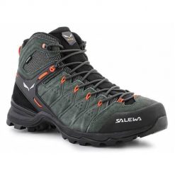 Buty trekkingowe męskie Salewa MS Alp Mate Mid WP. Zielone buty trekkingowe Salewa, bez wzorów, z materiału, za kostkę, bez zapięcia, trekkingowe. Za 731.98 zł.