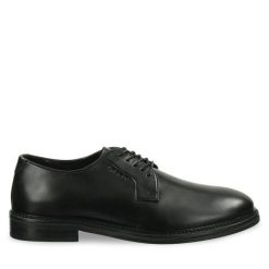 Półbuty Gant. Czarne eleganckie półbuty GANT, bez wzorów, bez obcasa, bez zapięcia. Za 539.99 zł.
